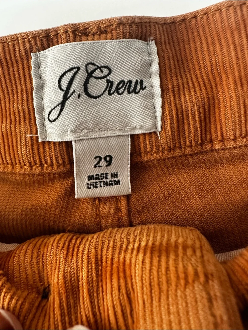J.Crew Burnt Orange Straight Leg Corduroy Pants Fall Autumn Women's